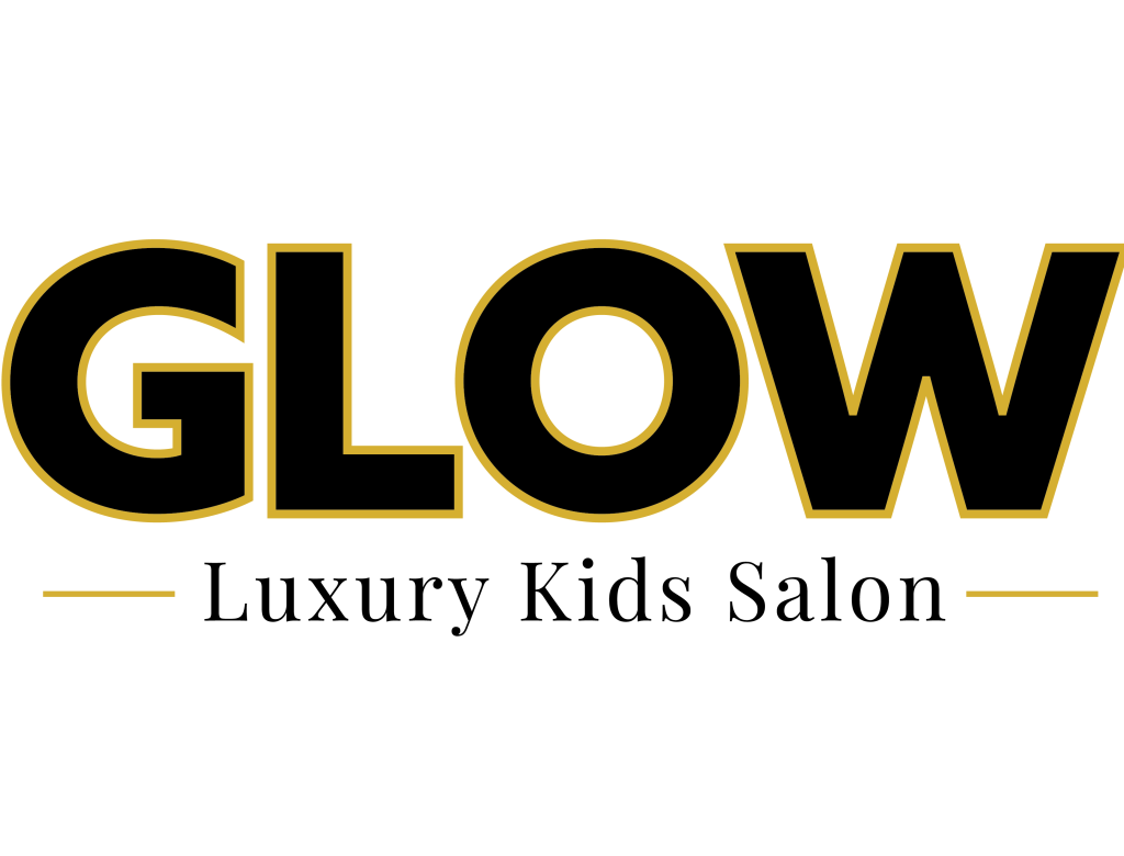 Glow Luxury Kids Salon Logo_Long_Black-Gld